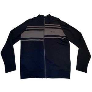 Oakley Full Zip Black and Gray Sweater